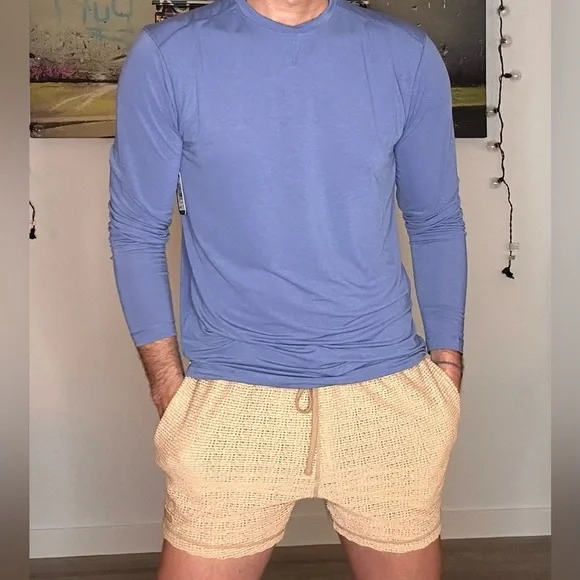 Johnnie-O | Course PrepFormance Long Sleeve Crewneck in Shoreline Blue (Small) - Picture 2 of 13